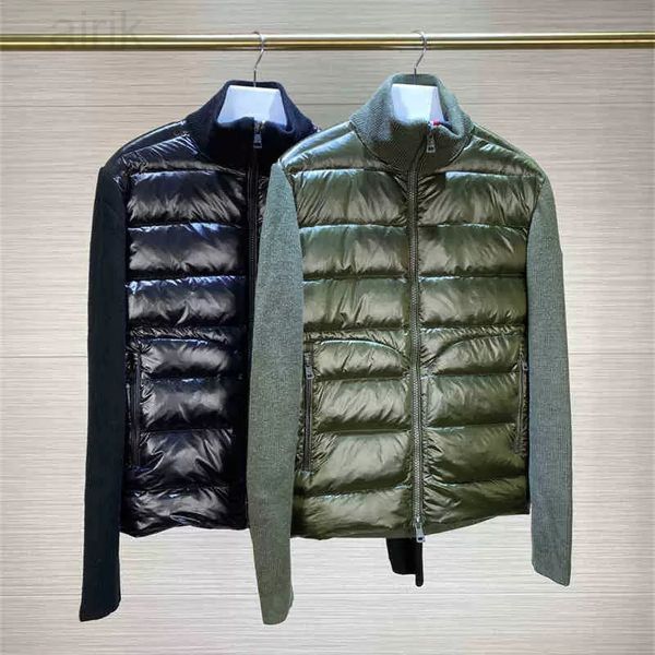 2023 winter men fashion down jackets wool knitted and 90% white duck down padding patchwork zipper up cardigan man autumn coats, Black
2023 winter men fashion down jackets wool knitted and 90% white duck down padding patchwork zipper up cardigan man autumn coats, Black
