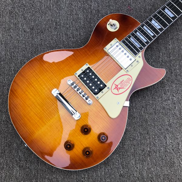 rosewood fingerboard electric guitar, chrome hardware, flame maple 2 different pickups, solid mahogany body guitar, 01
rosewood fingerboard electric guitar, chrome hardware, flame maple 2 different pickups, solid mahogany body guitar, 01