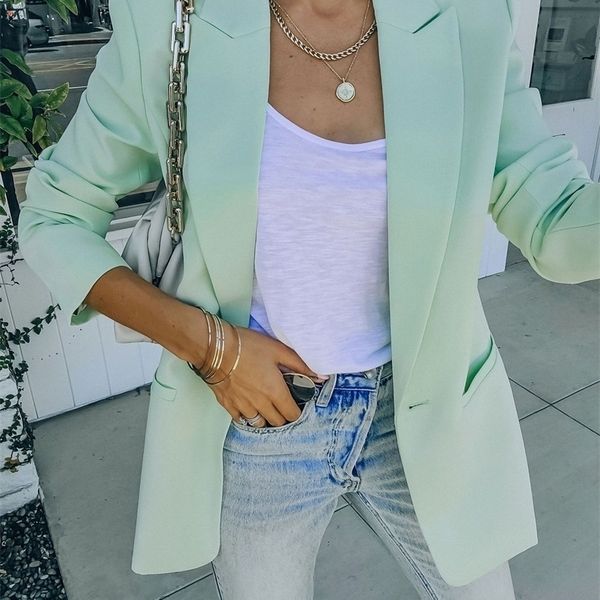 spring blazer women coat loose womens jacket green casual female blazers woman fashion ol formal elegant coats office lad 220705, White;black
spring blazer women coat loose womens jacket green casual female blazers woman fashion ol formal elegant coats office lad 220705, White;black