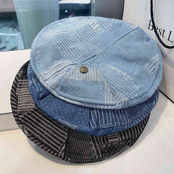 2022 beret spring autumn fashion cowboy painter hat retro octagonal hat japanese literature and art newspaper seller women hat beretki j2207, Blue;gray
2022 beret spring autumn fashion cowboy painter hat retro octagonal hat japanese literature and art newspaper seller women hat beretki j2207, Blue;gray