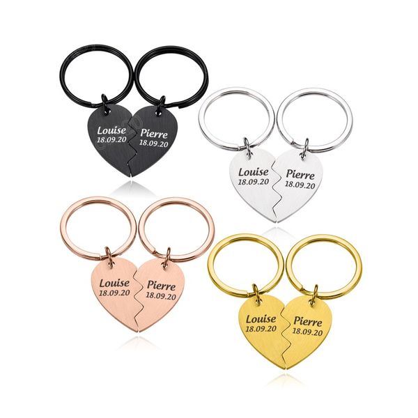 2pcs original keychains stainless steel customized keychain couple broken love shape personalized gift to girlfriend boyfriend, Silver
2pcs original keychains stainless steel customized keychain couple broken love shape personalized gift to girlfriend boyfriend, Silver