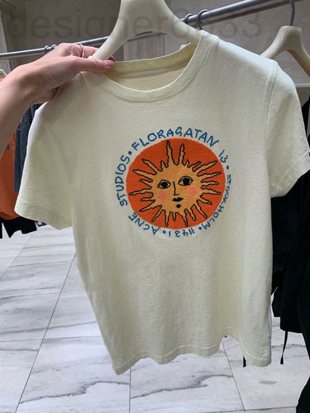 women's t-shirt designer summer embroidered sunflower letter round neck slim fitting short sleeve t-shirt women's fashion 3v6p, White
women's t-shirt designer summer embroidered sunflower letter round neck slim fitting short sleeve t-shirt women's fashion 3v6p, White