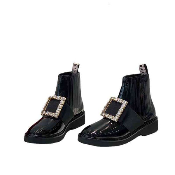 boots rv square buckle short boots women's thick soled martin patent leather spring and autumn english single, Black
boots rv square buckle short boots women's thick soled martin patent leather spring and autumn english single, Black