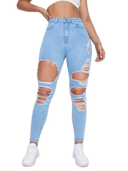 washed ripped skinny jeans y3xo#, Blue
washed ripped skinny jeans y3xo#, Blue