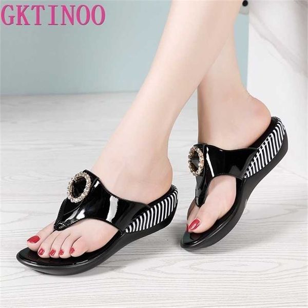 gktinoo women shoes summer genuine leather beach sandals wedge platform slippers flip flops for women platform slippers 220429, Black
gktinoo women shoes summer genuine leather beach sandals wedge platform slippers flip flops for women platform slippers 220429, Black