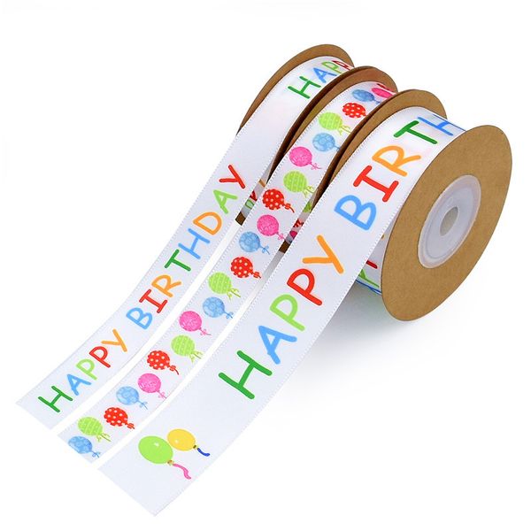 

happy birthday cake ribbon decoration polyester gift wrapping 1221341