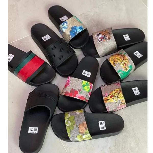 rubber soft gear bottoms platform men slipper beach women's luxurys classic sandals sliders brand embossed striped tiger flat designer, Black
rubber soft gear bottoms platform men slipper beach women's luxurys classic sandals sliders brand embossed striped tiger flat designer, Black