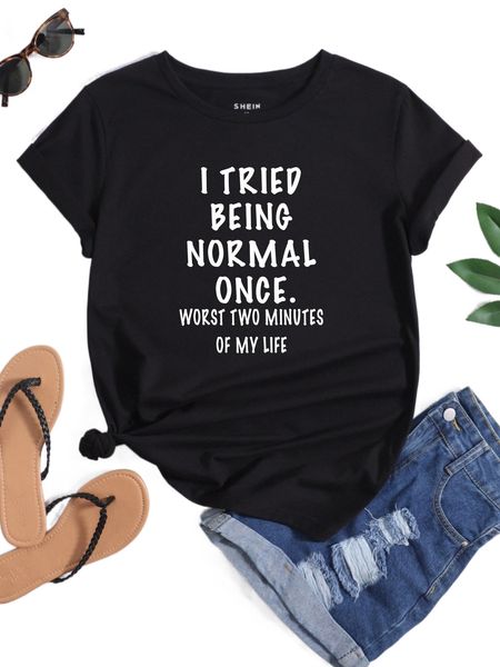 slogan graphic crew neck tee t6ku#, White
slogan graphic crew neck tee t6ku#, White