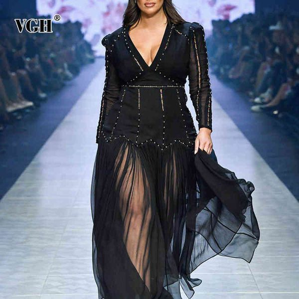 black patchwork beading dress for women v neck long sleeve hollow out high waist hem chiffon dresses female summer 210507, Black;gray
black patchwork beading dress for women v neck long sleeve hollow out high waist hem chiffon dresses female summer 210507, Black;gray