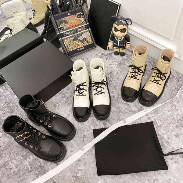 2022 brand c spring and autumn small fragrance wind inner heightening martin boots female fragrant grandmother short boots leather thick bot, Black
2022 brand c spring and autumn small fragrance wind inner heightening martin boots female fragrant grandmother short boots leather thick bot, Black