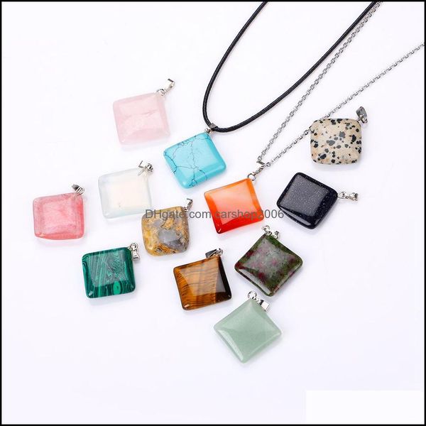 pendant necklaces pendants jewelry natural stone square necklace opal tigers eye quartz crystal chakra reiki healing pendum drop delivery, Silver
pendant necklaces pendants jewelry natural stone square necklace opal tigers eye quartz crystal chakra reiki healing pendum drop delivery, Silver