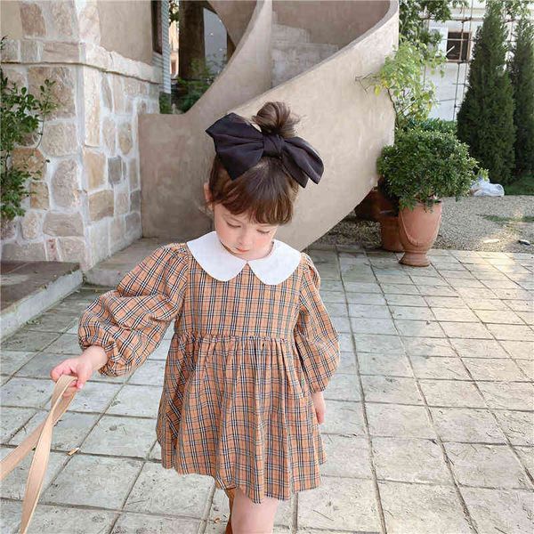 autumn winter new girls dress long sleeve peter pan collar plaid cute sweet girls baby vestidos 2-6t l220715, Red;yellow
autumn winter new girls dress long sleeve peter pan collar plaid cute sweet girls baby vestidos 2-6t l220715, Red;yellow