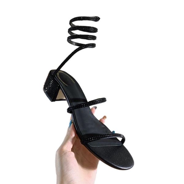 designer sandal rainbow sandals crystal serpentine winding open toe strass 40 high heel party women rc sandals classic slides shoe fashion m, Black
designer sandal rainbow sandals crystal serpentine winding open toe strass 40 high heel party women rc sandals classic slides shoe fashion m, Black