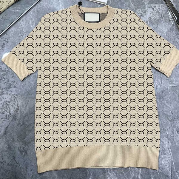 summer double letter knits tee women jacquard knitted t shirt ladies short sleeve round neck designer tees, White
summer double letter knits tee women jacquard knitted t shirt ladies short sleeve round neck designer tees, White