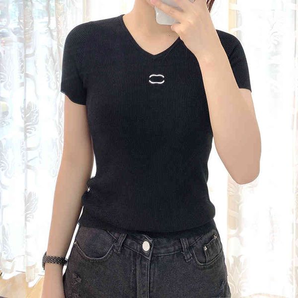 women's polos jinzhini star same short sleeve t-shirt black embroidered v-neck slim female small fragrance sweater bioi, White
women's polos jinzhini star same short sleeve t-shirt black embroidered v-neck slim female small fragrance sweater bioi, White