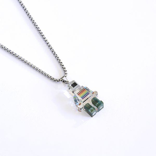 pendant necklaces trendy robot necklace men's hip hop jewelry stainless steel chain kpop women, Silver
pendant necklaces trendy robot necklace men's hip hop jewelry stainless steel chain kpop women, Silver