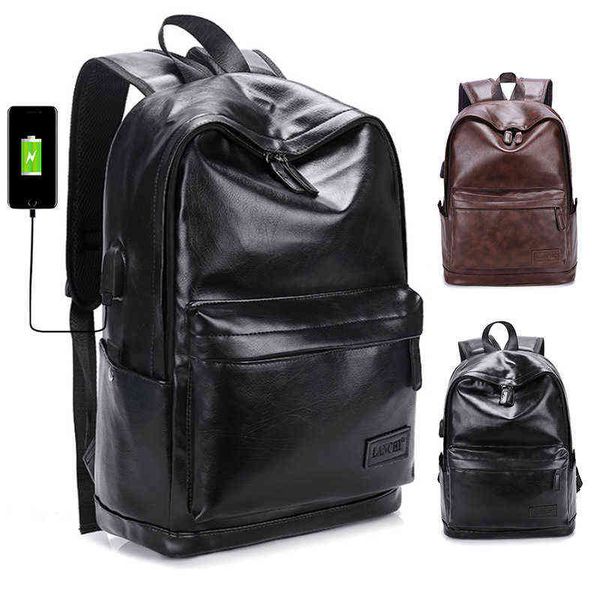 casual sports pu leather computer bag schoolbag men's backpack lightweight trendy backpack 220611
casual sports pu leather computer bag schoolbag men's backpack lightweight trendy backpack 220611