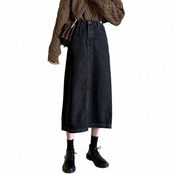 plus size retro hong kong style mid-length skirt autumn winter high waist slimming a-line casual comfortable denim skirts m3dl#, Black
plus size retro hong kong style mid-length skirt autumn winter high waist slimming a-line casual comfortable denim skirts m3dl#, Black