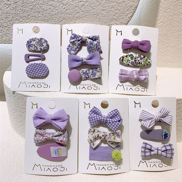 3 pcs purple series sweet girl princess bb clip headwear fashion children's plaid floral fabric bow hairpin hair accessories, Slivery;white
3 pcs purple series sweet girl princess bb clip headwear fashion children's plaid floral fabric bow hairpin hair accessories, Slivery;white