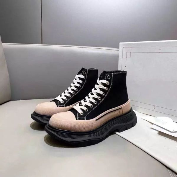 2022 women men lace up sneakers flat boots platform shoes canvas thick bottom sneakers high low cut luxury designer mc, Black
2022 women men lace up sneakers flat boots platform shoes canvas thick bottom sneakers high low cut luxury designer mc, Black