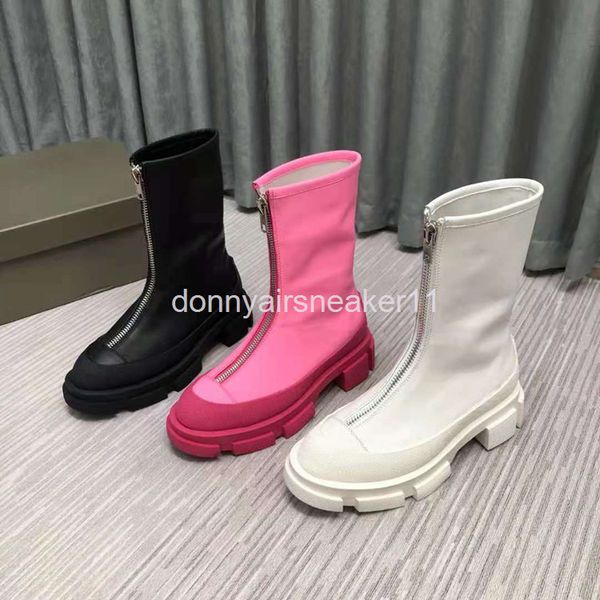 boots thick soled short boots women british style white front zipper temperament single boot fashion flat bottomed martin women's, Black
boots thick soled short boots women british style white front zipper temperament single boot fashion flat bottomed martin women's, Black