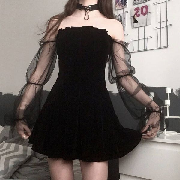 goth retro corte encaje linterna manga larga hueco cuello en v puro negro temperamento terciopelo midi vestido fashion dress gothic vintage, White;black
goth retro corte encaje linterna manga larga hueco cuello en v puro negro temperamento terciopelo midi vestido fashion dress gothic vintage, White;black