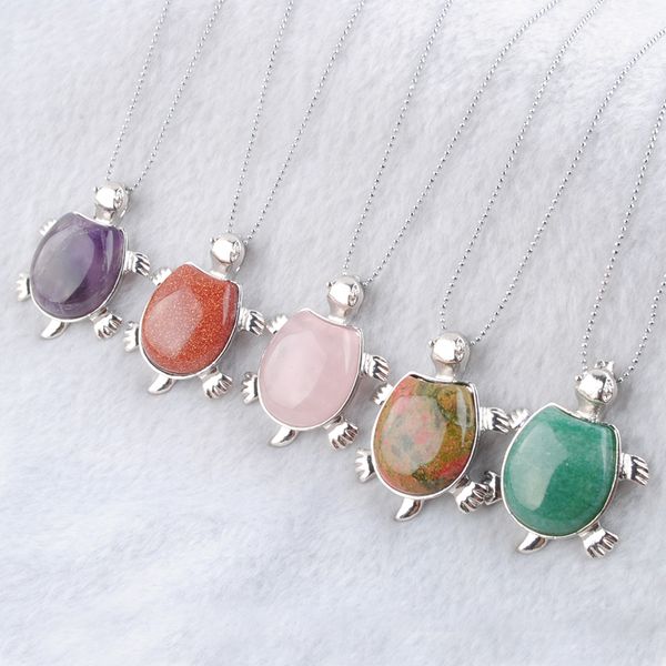 natural gemstone tortoise pendants & necklace jewelry gift for female reiki animal cute turtle charm stone turquoise golden sand tigers eye, Silver
natural gemstone tortoise pendants & necklace jewelry gift for female reiki animal cute turtle charm stone turquoise golden sand tigers eye, Silver
