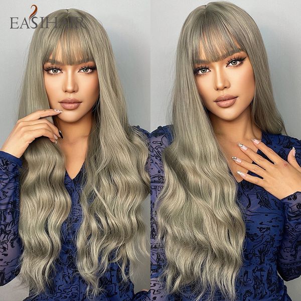 lx brand long wavy light green synthetic wigs with bangs wigs for women daily cosplay purple wig high temperature fiberfactory direct, Black
lx brand long wavy light green synthetic wigs with bangs wigs for women daily cosplay purple wig high temperature fiberfactory direct, Black