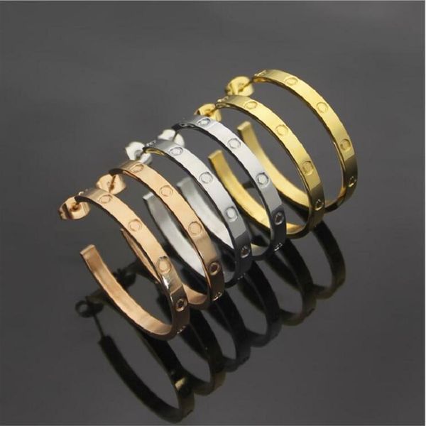 dangle love hoop earrings exaggerated 316l stainless steel 18k silver rose gold large letter designer womens earrings jewelry232f, Golden;silver 
dangle love hoop earrings exaggerated 316l stainless steel 18k silver rose gold large letter designer womens earrings jewelry232f, Golden;silver