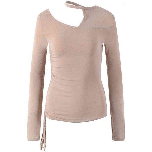 women's knits tees early spring hanging neck diagonal shoulder hollowed out sweater fashionable age reduction drawstring slim fit insid, White
women's knits tees early spring hanging neck diagonal shoulder hollowed out sweater fashionable age reduction drawstring slim fit insid, White