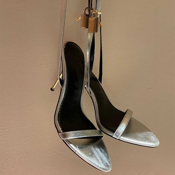 casual designer lady fashion women sandals silver genuine leather locked strappy spikes rount toe slingback high heels party shoes, Black
casual designer lady fashion women sandals silver genuine leather locked strappy spikes rount toe slingback high heels party shoes, Black