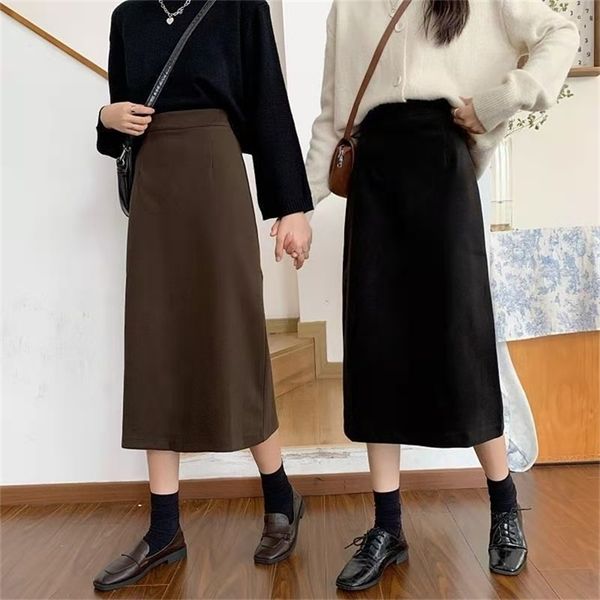 peonfly women's skirt korean style a line solid color high waist mid calf zipper woman skirts mujer faldas femme jupes saias 220427, Black
peonfly women's skirt korean style a line solid color high waist mid calf zipper woman skirts mujer faldas femme jupes saias 220427, Black