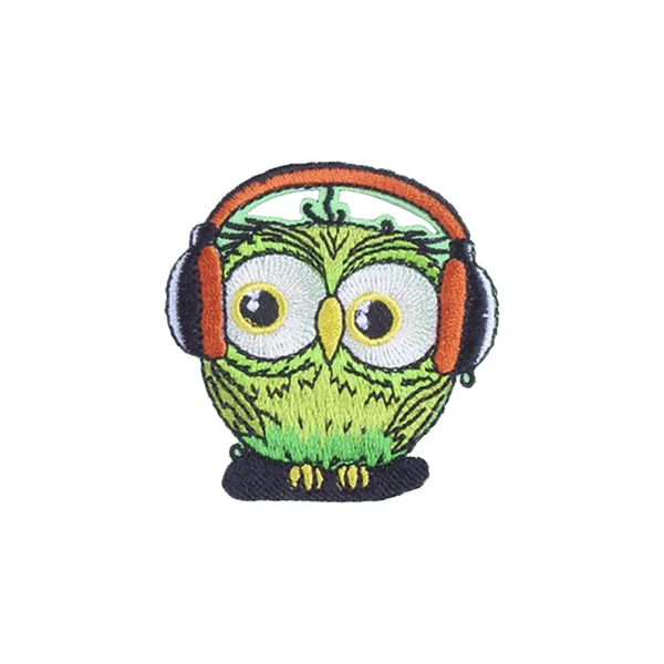 music with owl sewing notions cartoon patches embroidered iron on for clothing shirts hats custom patch, Black
music with owl sewing notions cartoon patches embroidered iron on for clothing shirts hats custom patch, Black