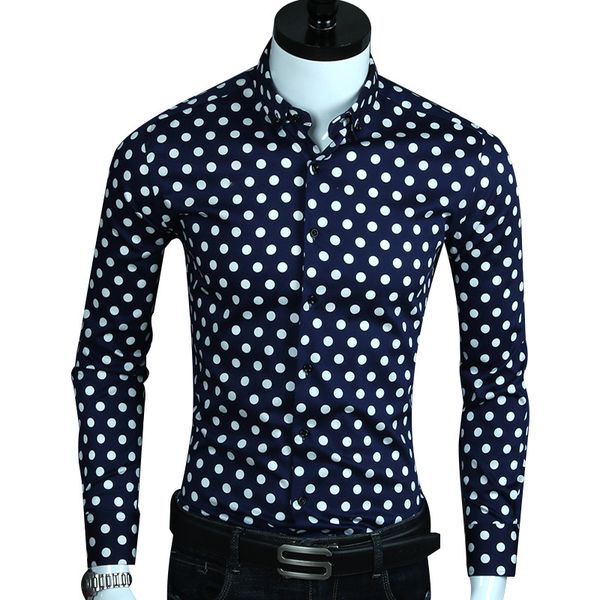 printed polka dot shirts mens long sleeve 97% cotton brand quality slim fit non-iron fashion spring, White;black
printed polka dot shirts mens long sleeve 97% cotton brand quality slim fit non-iron fashion spring, White;black