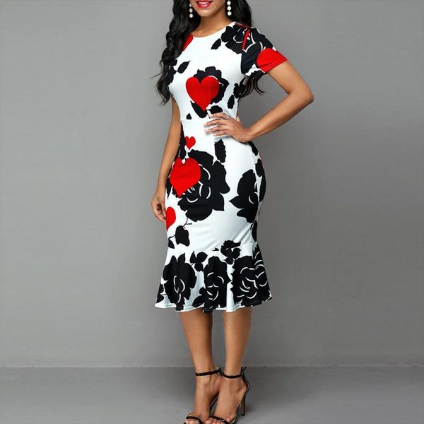 formal bodycon dress women elegant printed ruffles o neck short sleeve party dresses for wedding clothing white 5xl, Black;gray
formal bodycon dress women elegant printed ruffles o neck short sleeve party dresses for wedding clothing white 5xl, Black;gray