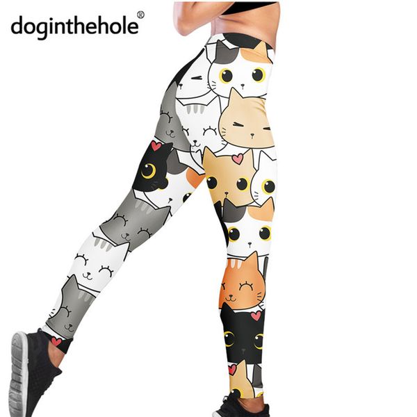 women kawaii cartoon cat printed leggings high waist long workout pants female fitness stretch gym running leggings 220705, Black
women kawaii cartoon cat printed leggings high waist long workout pants female fitness stretch gym running leggings 220705, Black