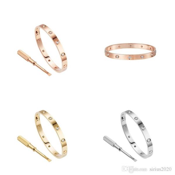 love screw bracelet designer bracelets 2021 luxury jewelry women bangle 10 diamonds titanium steel alloy gold-plated craft gold/si2360, Black
love screw bracelet designer bracelets 2021 luxury jewelry women bangle 10 diamonds titanium steel alloy gold-plated craft gold/si2360, Black