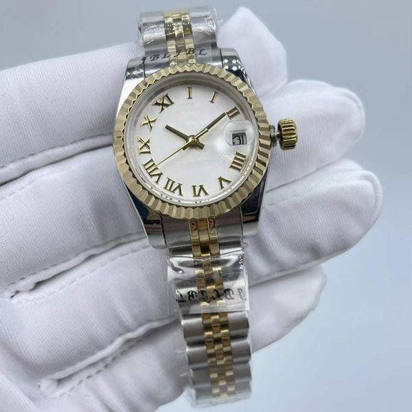 26mm women's watch ladies automatic mechanical watches womens stainless steel folding buckle fashion sport waterproof watch woman wrist, Slivery;brown
26mm women's watch ladies automatic mechanical watches womens stainless steel folding buckle fashion sport waterproof watch woman wrist, Slivery;brown