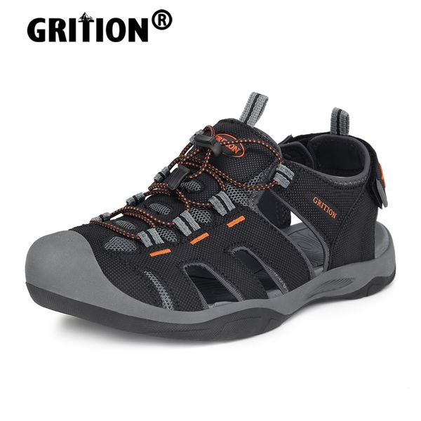 grition men sandals summer breathable outdoor hiking beach flat male shoes comfortable non slip rubber sole slippers closed toe, Black
grition men sandals summer breathable outdoor hiking beach flat male shoes comfortable non slip rubber sole slippers closed toe, Black