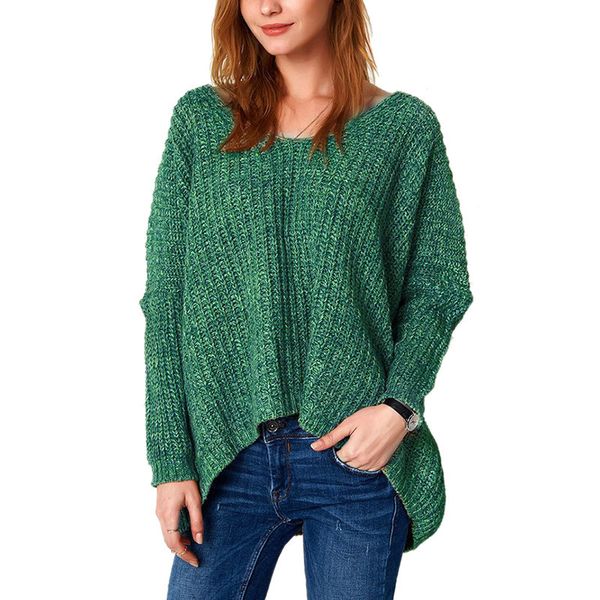 all-match bat sleeves v-neck thick needle pullover sweater women&#39s mid-length loose thick solid color jumper female haut, White;black
all-match bat sleeves v-neck thick needle pullover sweater women&#39s mid-length loose thick solid color jumper female haut, White;black