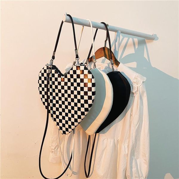 evening bags heart-shaped women's shoulder bag fashion checkerboard plaid ladies crossbody female soft pu leather underarm handbags
evening bags heart-shaped women's shoulder bag fashion checkerboard plaid ladies crossbody female soft pu leather underarm handbags