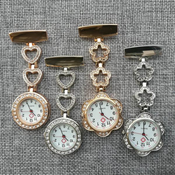 new diamond pocket nurse watches doctor clock pin brooch zircon crystal strass rose gold heart flower fob nurse watch, Slivery;golden
new diamond pocket nurse watches doctor clock pin brooch zircon crystal strass rose gold heart flower fob nurse watch, Slivery;golden
