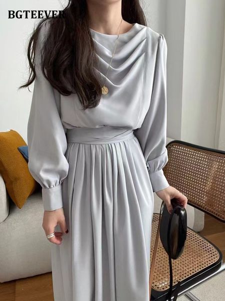 bgteever chic o-neck women mid-length dress full sleeve slim waist female a-line dress elegant ladies vestidos 2022, Black;gray
bgteever chic o-neck women mid-length dress full sleeve slim waist female a-line dress elegant ladies vestidos 2022, Black;gray