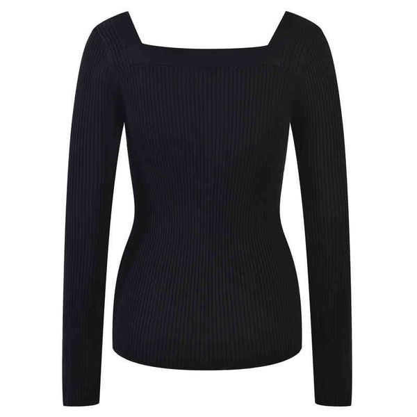 women's sweaters square neck open back knit french temperament slim elastic women's clothing early autumn nsnm, White;black
women's sweaters square neck open back knit french temperament slim elastic women's clothing early autumn nsnm, White;black