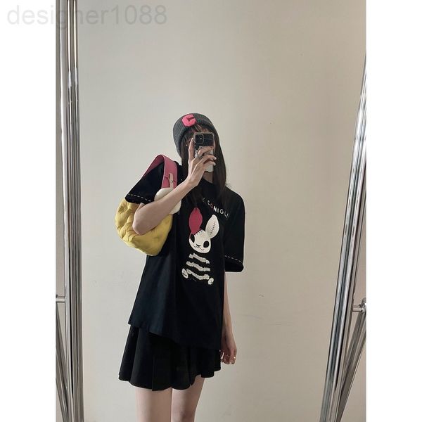 women's t-shirt designer 22ss early spring new dark rabbit short sleeve t-shirt patch embroidery trendsetter essential manual sewing de, White
women's t-shirt designer 22ss early spring new dark rabbit short sleeve t-shirt patch embroidery trendsetter essential manual sewing de, White