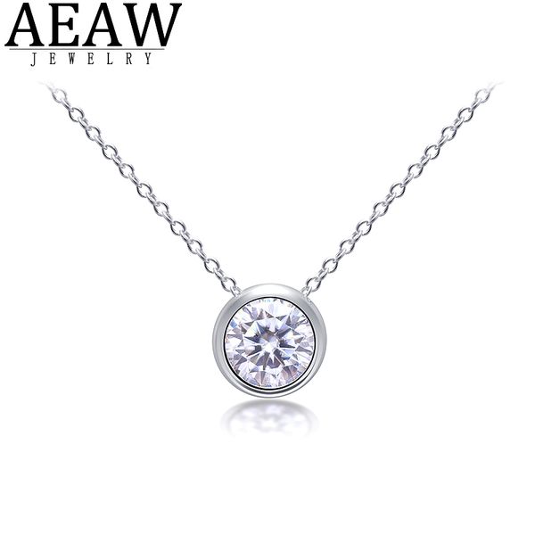 d color round excellent cut pendant bezel setting 1carat 6 5mm gift for women necklace plated 14k white gold 220722, Silver
d color round excellent cut pendant bezel setting 1carat 6 5mm gift for women necklace plated 14k white gold 220722, Silver