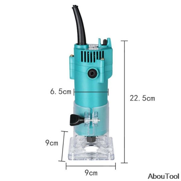 Image of 450W Woodworking Electric Trimmer Milling Engraving Slotting Trimming Machine Carving Router Wood Hand Carving set