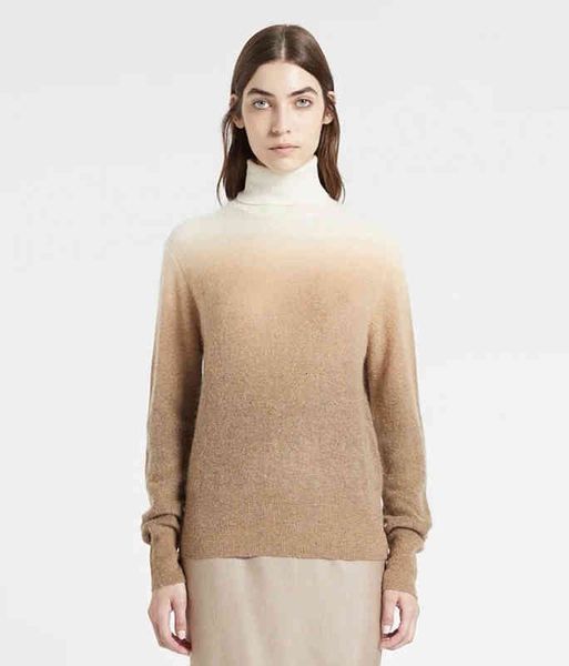 women's sweaters autumn and winter italian max mohair wool blended sweater gradient tie dyed high neck, White;black
women's sweaters autumn and winter italian max mohair wool blended sweater gradient tie dyed high neck, White;black