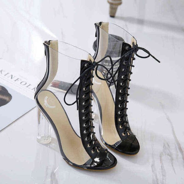 sandals straight cross strap transparent high heels club designer retro chu, Black
sandals straight cross strap transparent high heels club designer retro chu, Black
