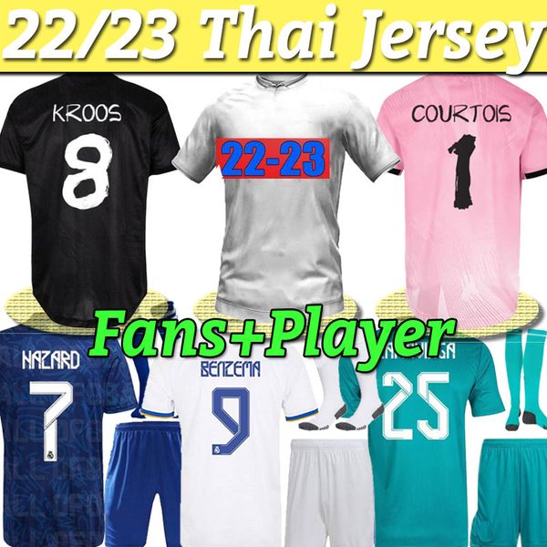 2022 2023 soccer jerseys madrid benzema 21 22 23 fans player version football shirts alaba hazard casemiro modric camiseta men + kids kit se, Black;yellow
2022 2023 soccer jerseys madrid benzema 21 22 23 fans player version football shirts alaba hazard casemiro modric camiseta men + kids kit se, Black;yellow